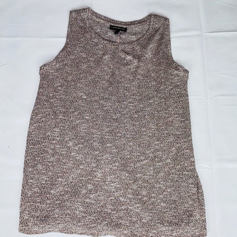 Lane Bryant Women's Brown Metallic Knit Tank Top Size 14/16 - Picture 2 of 8